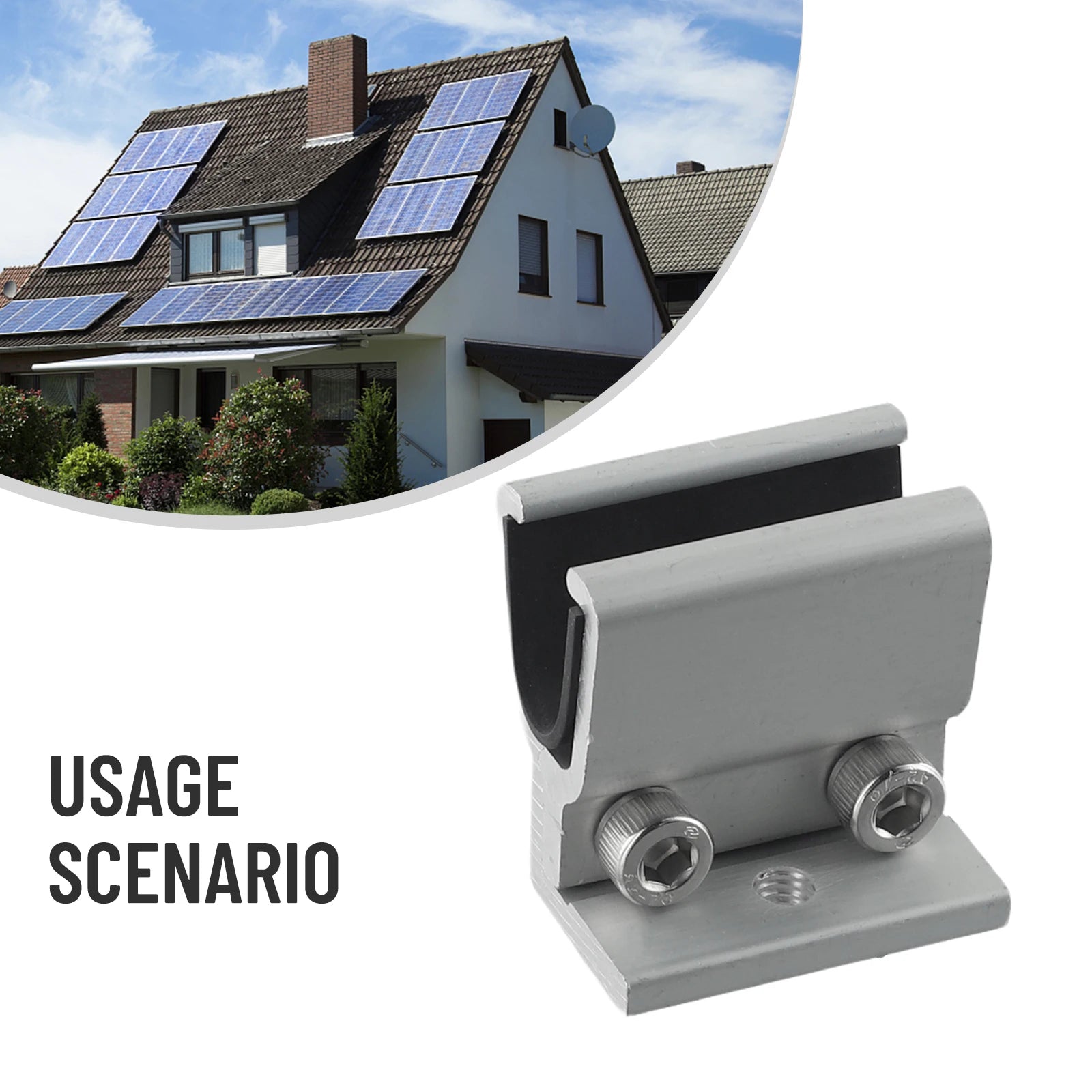 Seam Clamp Solar Panel Clip Accessorie Aluminum Alloy Fixing Fixture Mounting Photovoltaic Bracket Roof Corner