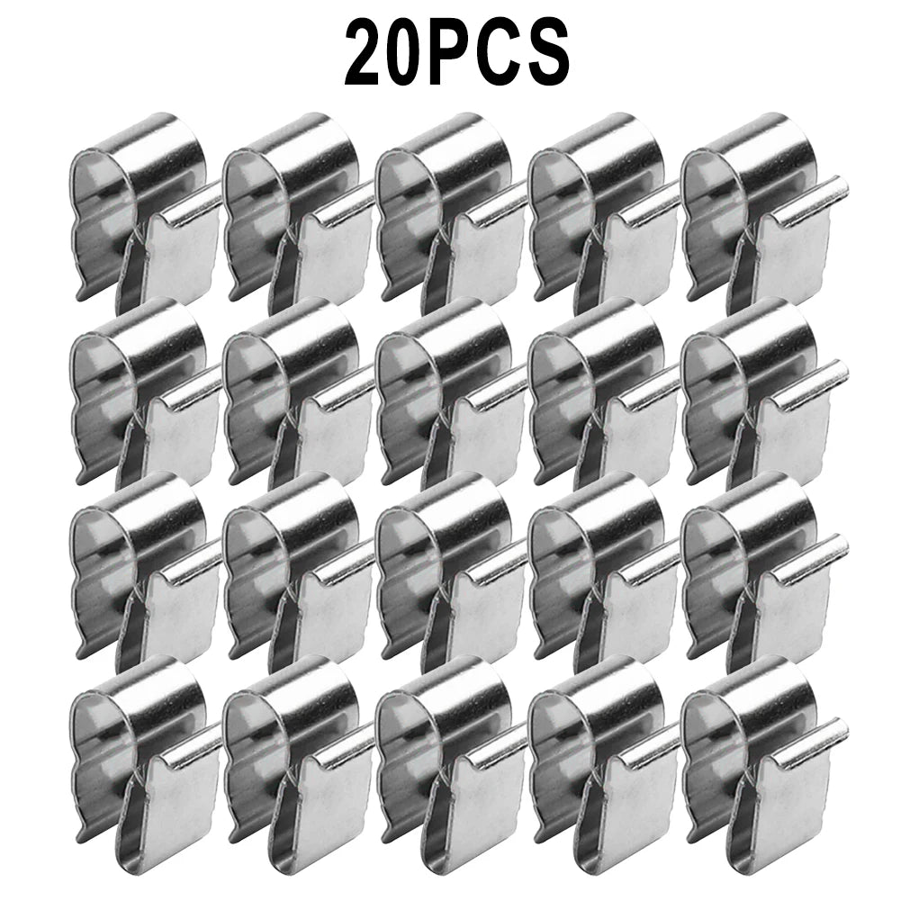 50/20 Pcs Solar Panel Wire Clip For 2x6mm Stainless Steel Cable Trailer Photovoltaic Clamps Clip Organizer For PV Wiring Boat