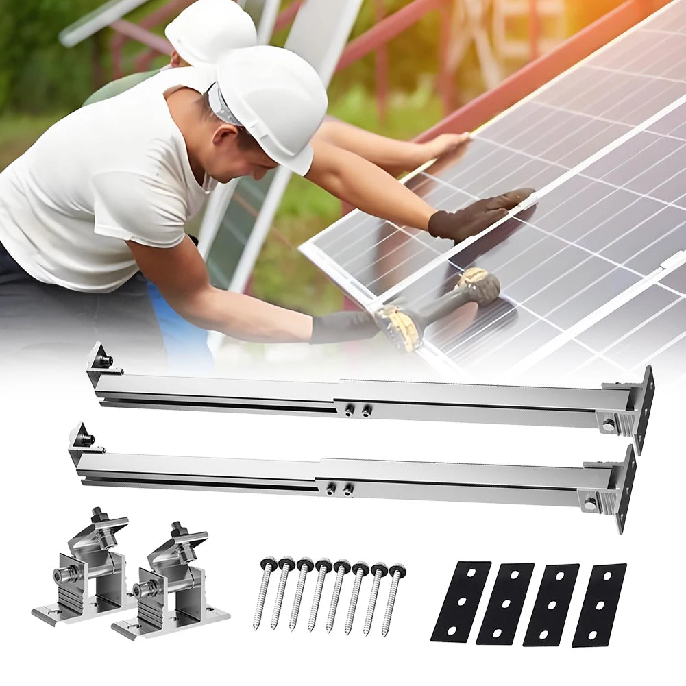 Solar Panel Foot Mount Adjustable Solar Panel Bracket 15-30 Degrees Solar Panel Mount Bracket Support Kit For RV Roof Boat