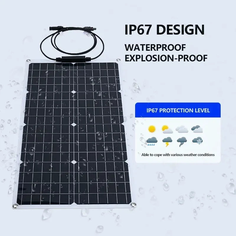 6KW 4KW Flexible Solar Panel Kit – 110V/220V Output, 12V Charger & Pure Sine Wave Inverter, Off-Grid Power for Home &  Outdoor