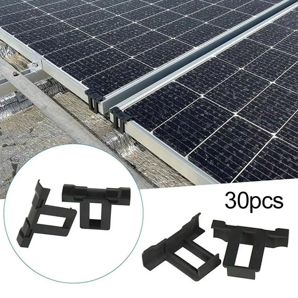 30pcs  Solar Panel Drain Clip Clamp Solar Panel Drainage Clips Roof Solar Panel Frame Outdoor Home Life   ﻿