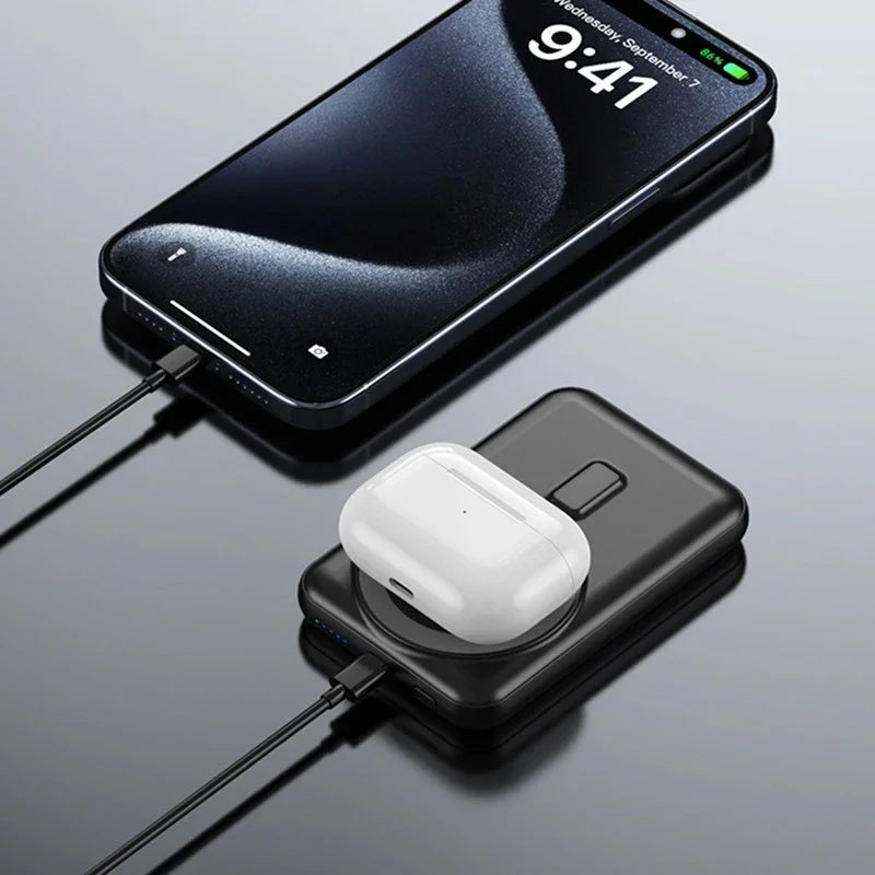 Solar Power Bank 10000mAh Magnetic Wireless Charger Magsafe Powerbank for iPhone 16 15 14 13 Mini Portable Charger Spare Battery