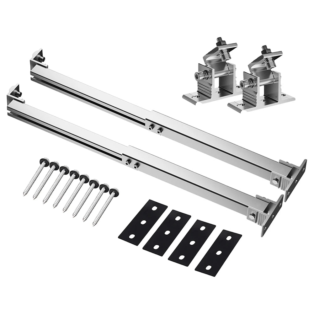 Solar Panel Foot Mount Adjustable Solar Panel Bracket 15-30 Degrees Solar Panel Mount Bracket Support Kit For RV Roof Boat