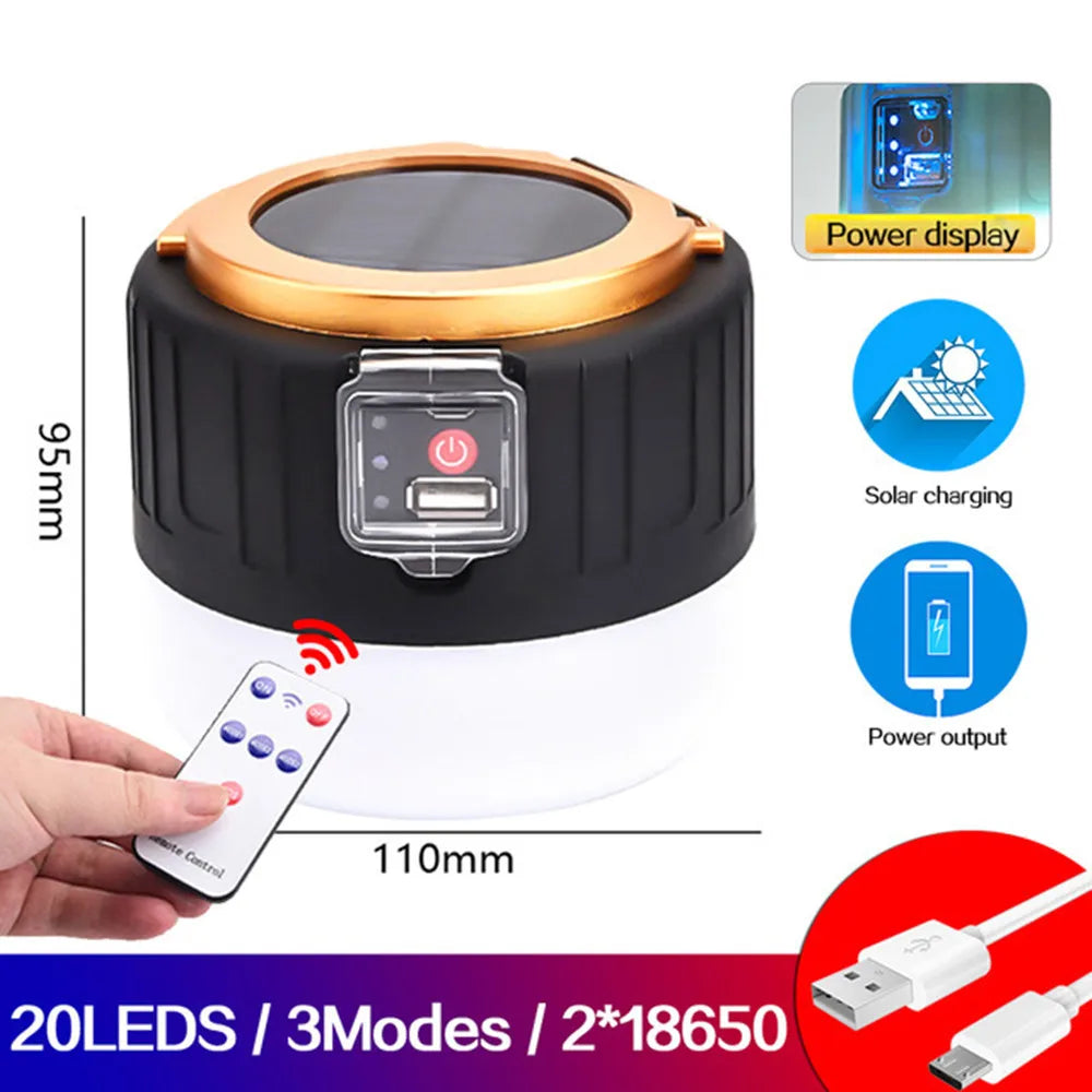 USB Solar Lights for Trips Rechargeable Garden Solar Lamp Led Portable Lantern Multifunctional Solar Camping Lights DC 5V