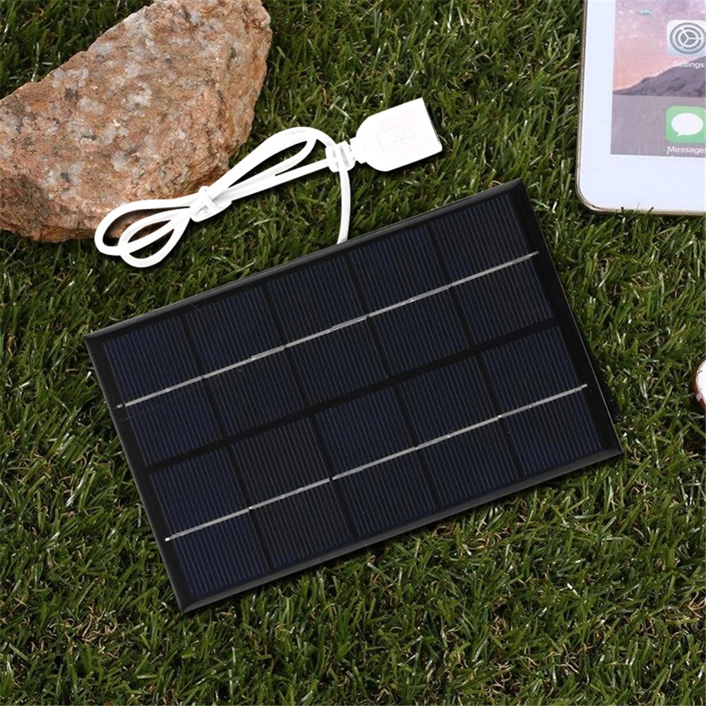 USB Solar Panel Outdoor 10W 5V Portable Solar Charger Pane Climbing Fast Charger Polysilicon Travel DIY Solar Charger Generator