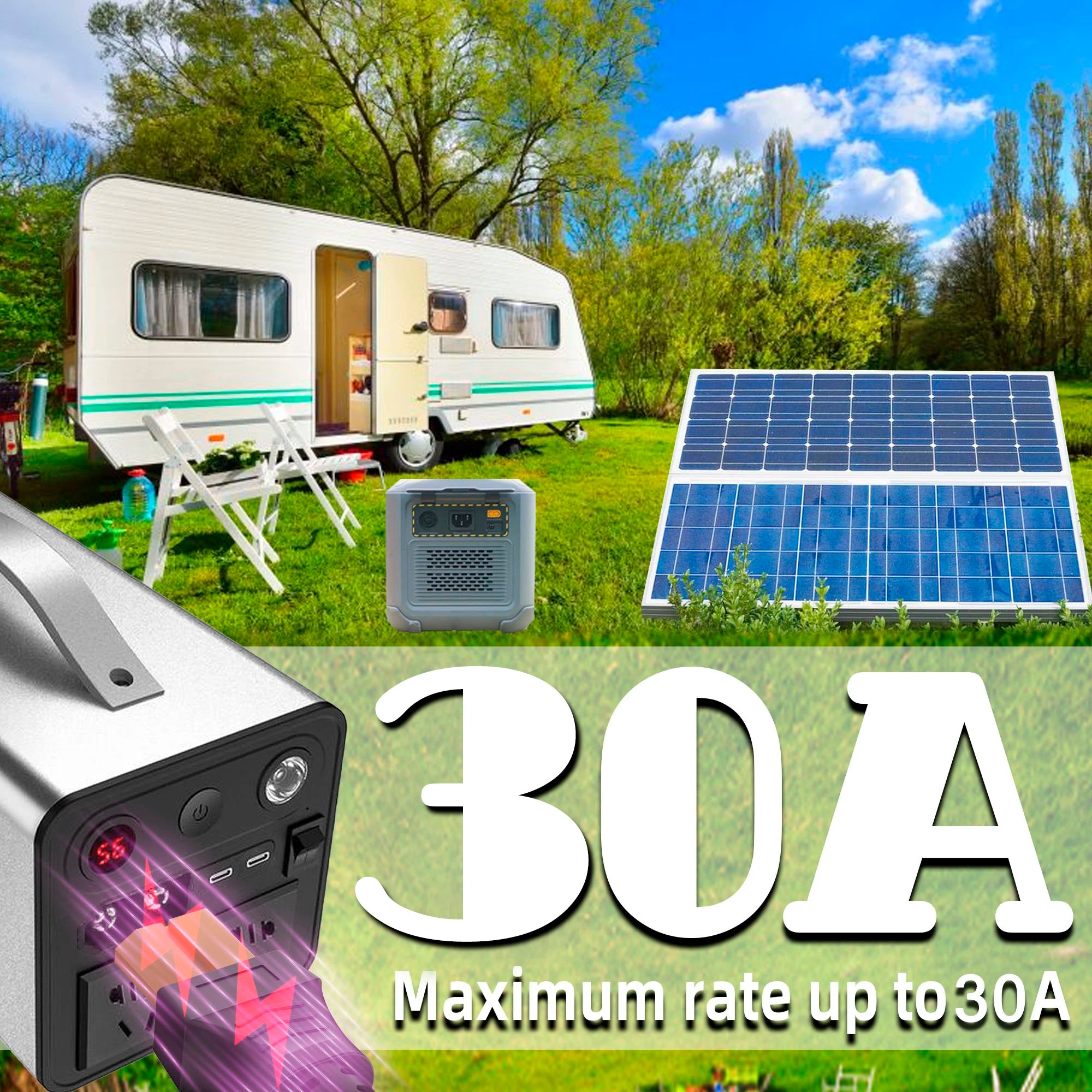 Solar to XT60 extension cable 12AWG 30A solar connector to XT60 adapter cable suitable for solar panel to portable power station