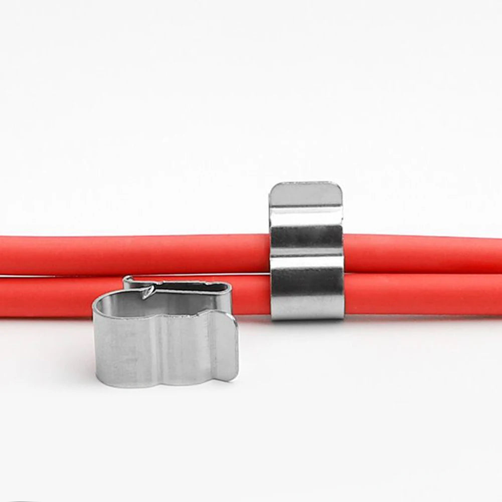 50/20 Pcs Solar Panel Wire Clip For 2x6mm Stainless Steel Cable Trailer Photovoltaic Clamps Clip Organizer For PV Wiring Boat