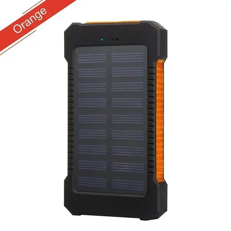 Solar Power Bank 100000mAh External Battery Portable Charger Waterproof Power Bank with SOS Flashlight for IPhone Xiaomi Huawei