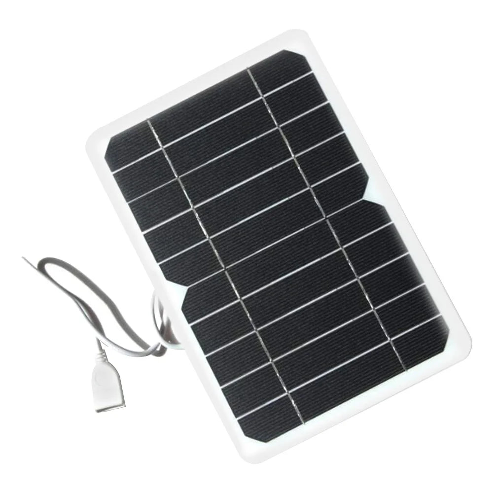 USB Solar Panel for Mobile Charging Outdoor 5W 5V Portable Solar Charger Waterproof Solar Charger With Wires for Bicycles Mobile