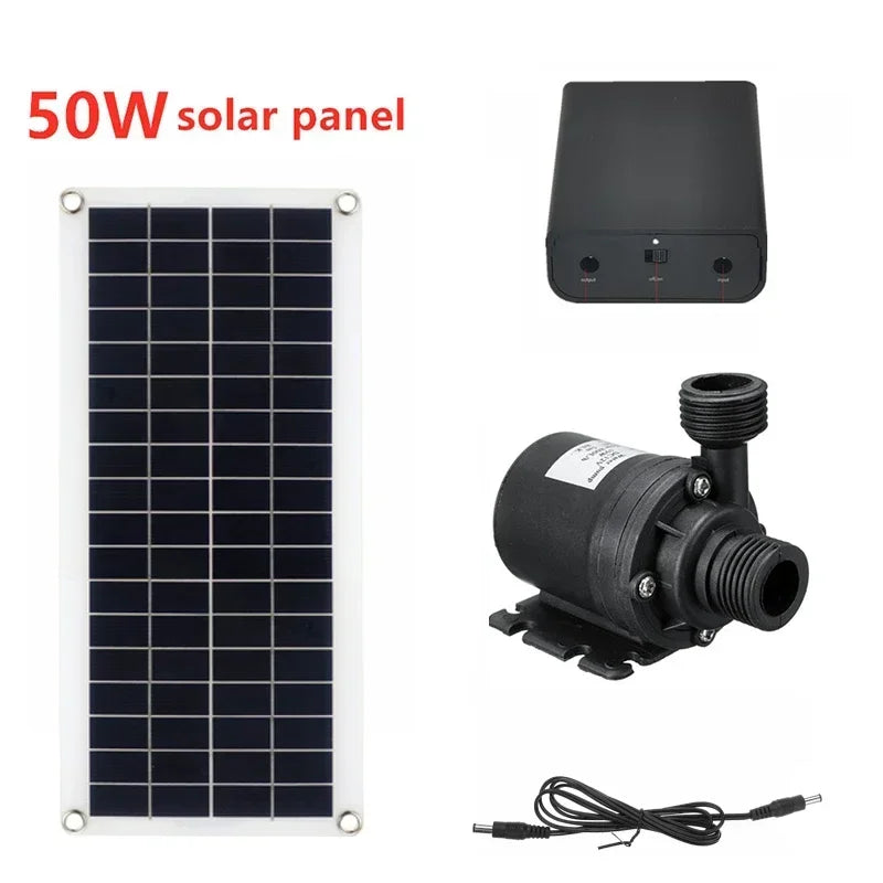Solar Panel 800L/H  Panel Kit Brushless Water Pump Cell Photovoltaic Fountain Pool Pond USB 5V 12 V Solar Panel