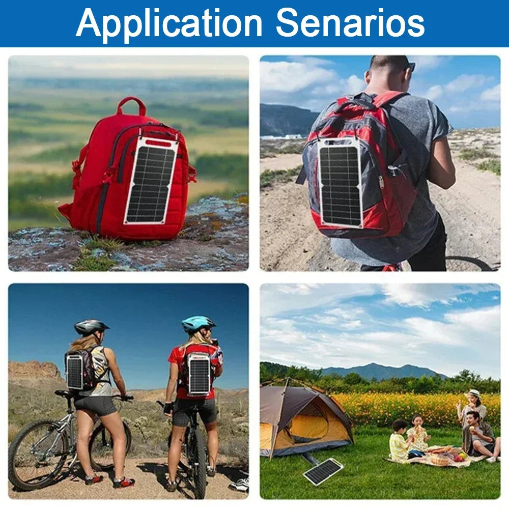 35W Foldable Solar Charger Dual USB with Smart Charge Tech for Power Bank,iPhone,Camping,RV,Emergency&Outdoor Travel Accessories