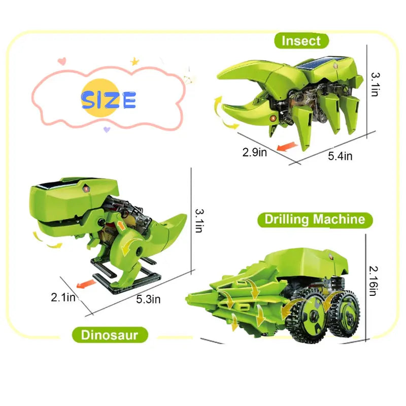 Kit Robot Dinosauro Solare STEM