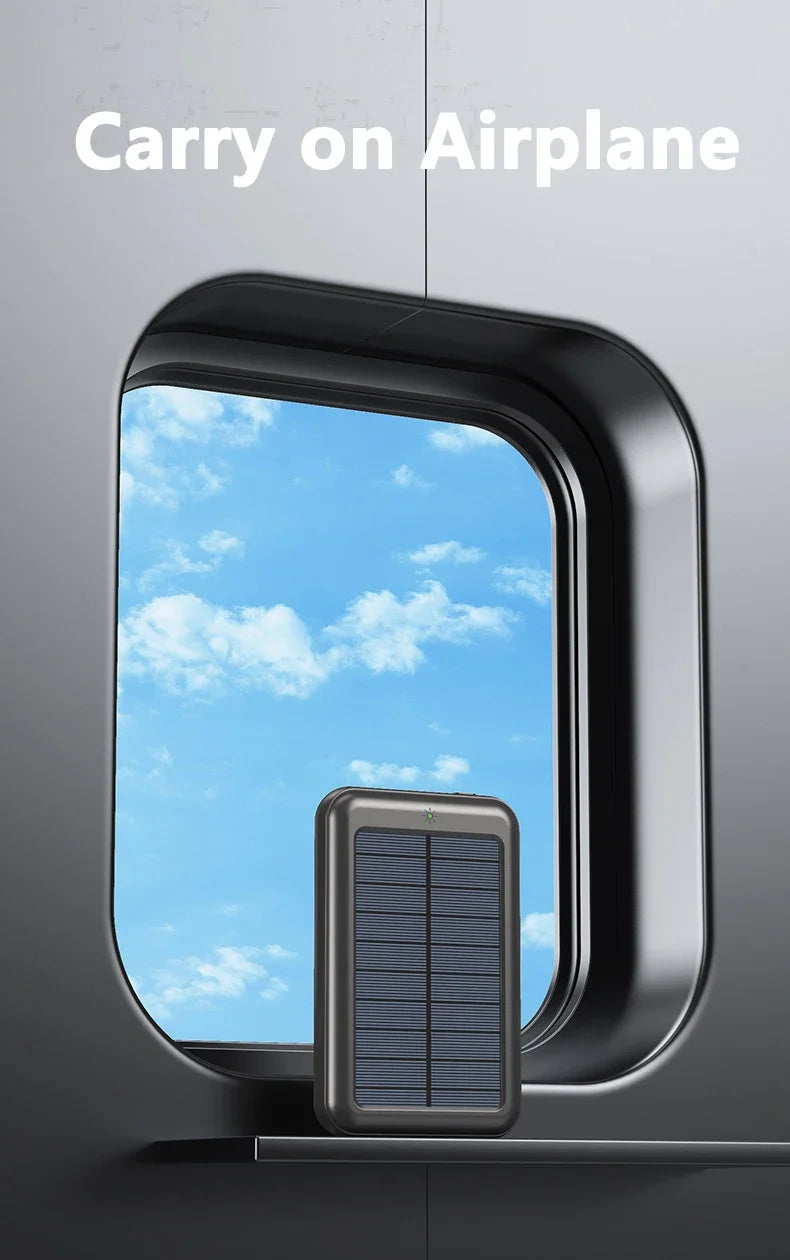 Solar Power Bank 10000mAh Magnetic Wireless Charger Magsafe Powerbank for iPhone 16 15 14 13 Mini Portable Charger Spare Battery