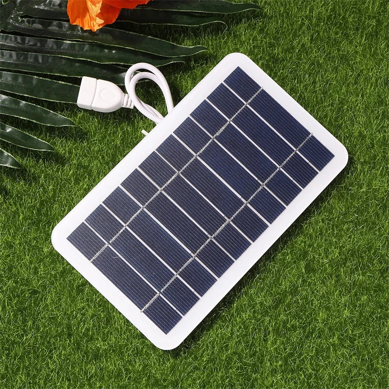2W 5W Solar Panel With USB Waterproof Outdoor Hiking And Camping Portable Battery Mobile Phone Charging Bank Charging Panel 5V