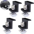 10pcs Solar Panel Mounting Fixing Clamp Adjustable Bracket End & Mid Clamp PV Panel Clip For Solar Panel PV Install Accessories