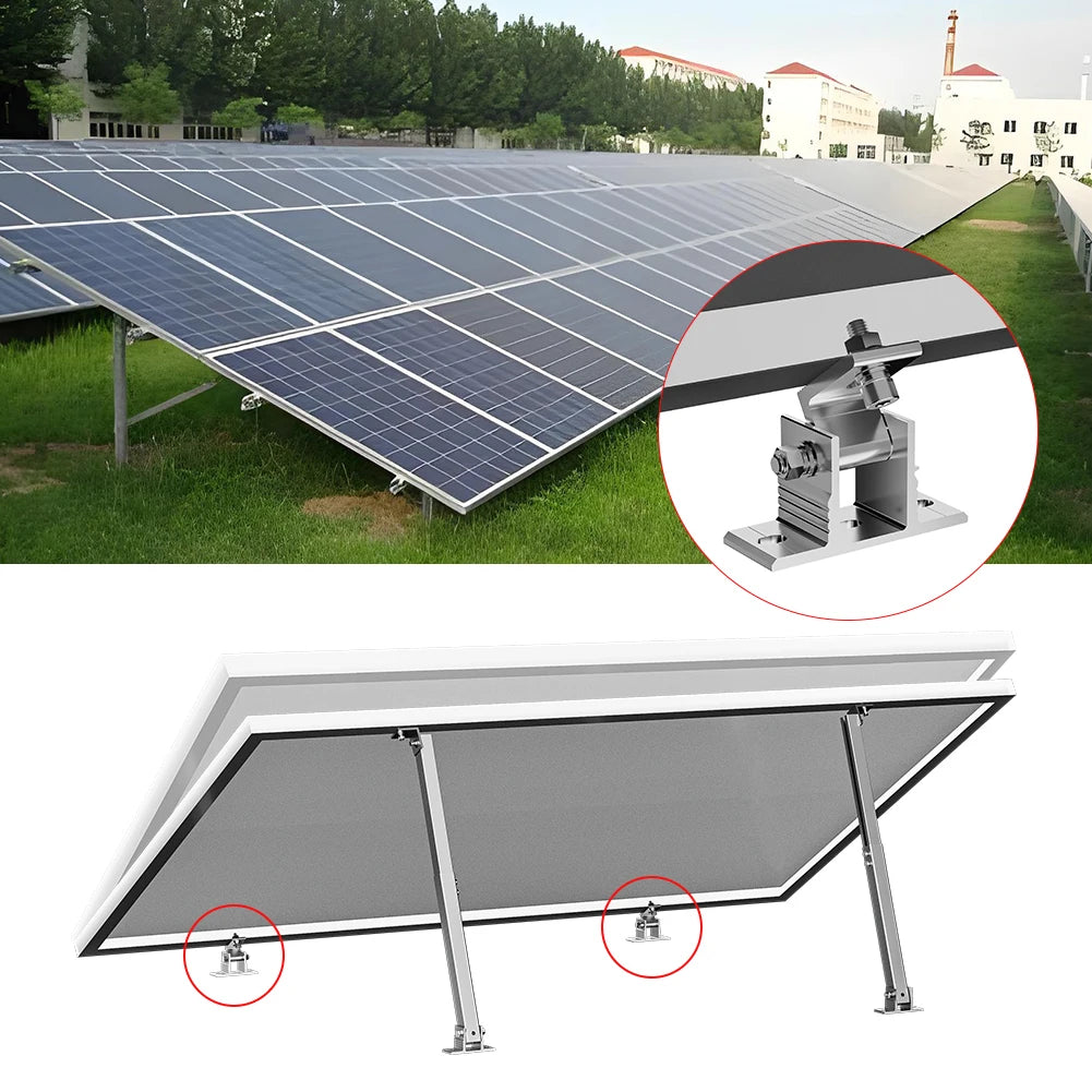 Solar Panel Foot Mount Adjustable Solar Panel Bracket 15-30 Degrees Solar Panel Mount Bracket Support Kit For RV Roof Boat