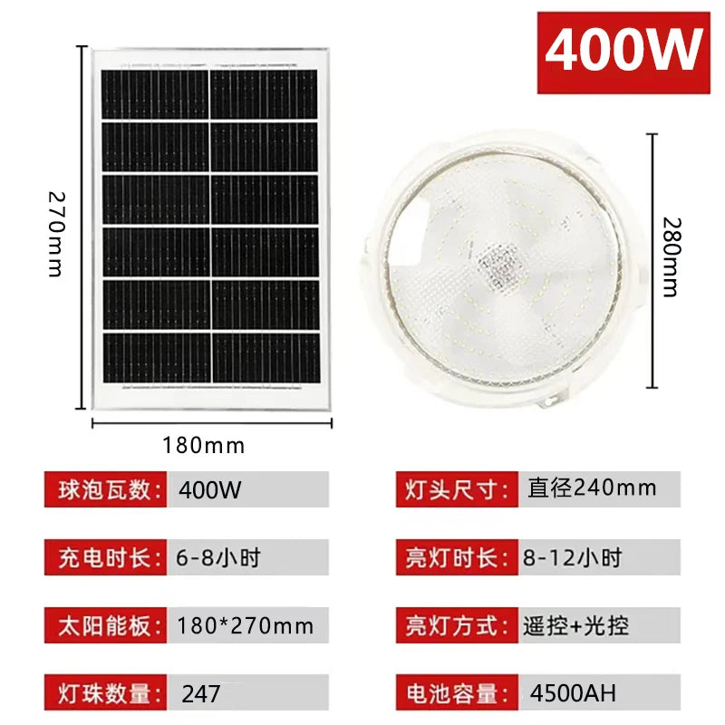 Solar lights Indoor Home Top Ceiling House Outdoor Garden pandent light Panel Lamp Fixture For Corridor Garden Living Room