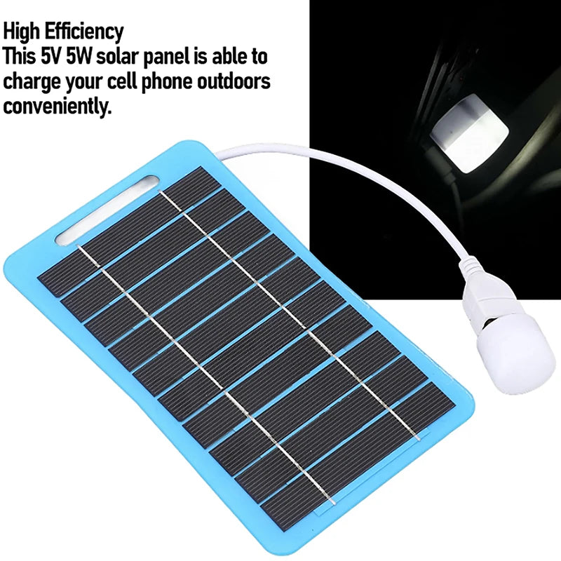 2W 5W Solar Panel With USB Waterproof Outdoor Hiking And Camping Portable Battery Mobile Phone Charging Bank Charging Panel 5V