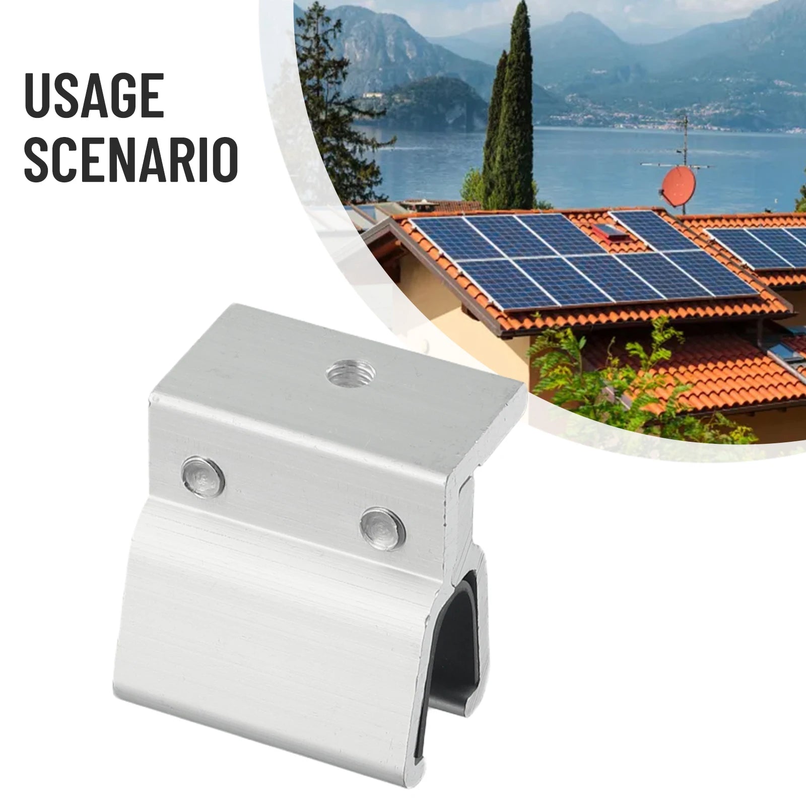 Seam Clamp Solar Panel Clip Accessorie Aluminum Alloy Fixing Fixture Mounting Photovoltaic Bracket Roof Corner