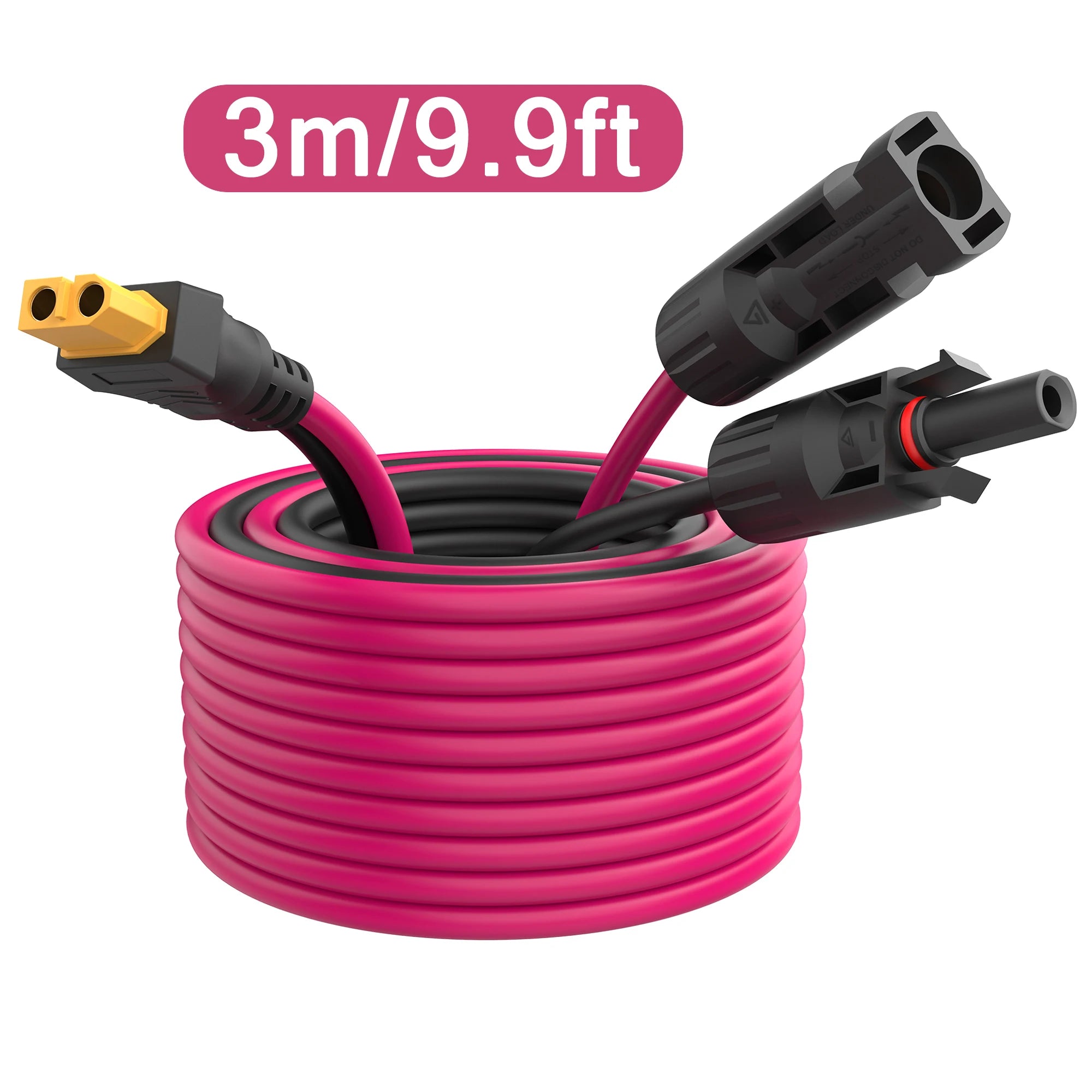 Solar to XT60 extension cable 12AWG 30A solar connector to XT60 adapter cable suitable for solar panel to portable power station