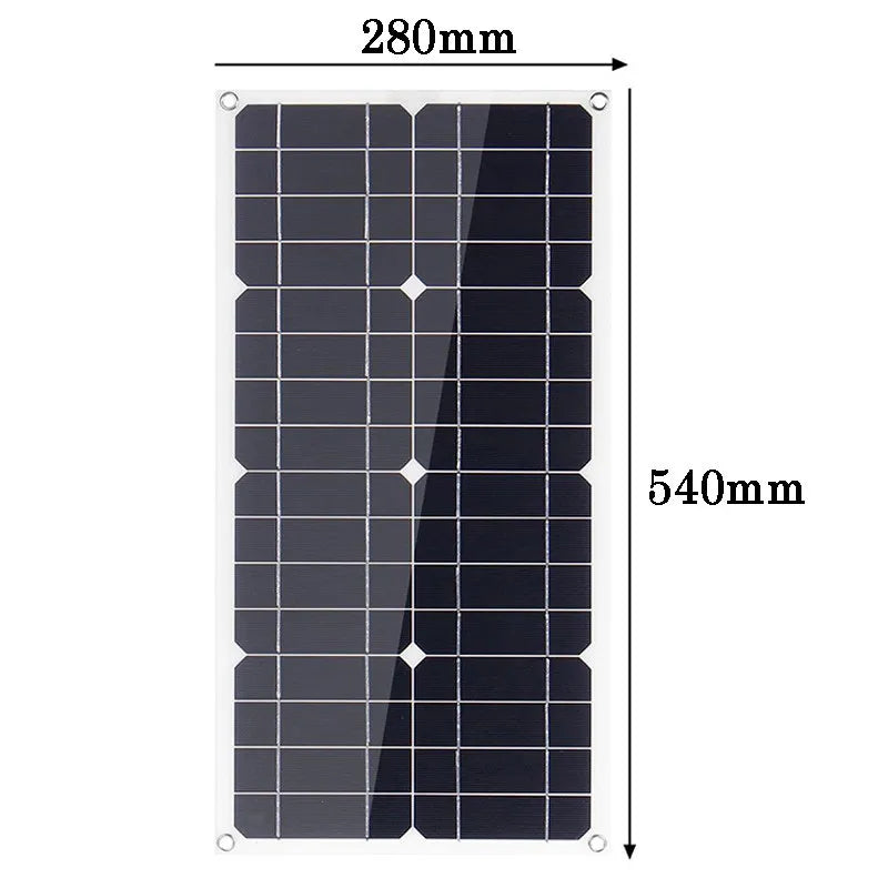 600W Solar Panel 12V Solar Kit Flexible Portable With 100A Controller Suitable For Home Outdoor Camping Mobile RV Solar Charger