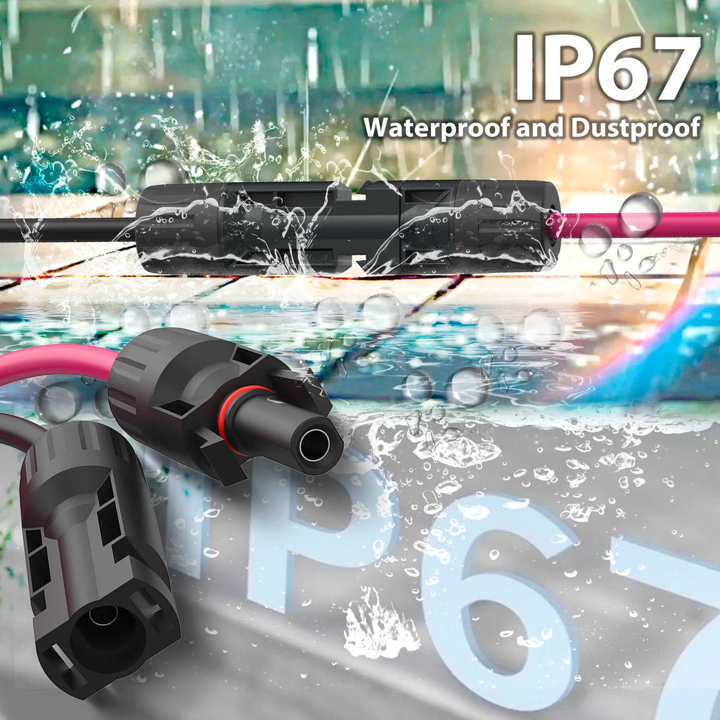 Solar to XT60 extension cable 12AWG 30A solar connector to XT60 adapter cable suitable for solar panel to portable power station