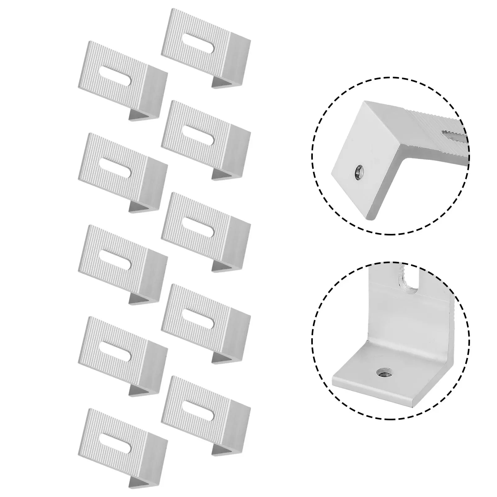 1/4/10pcs Solar Panel Module Aluminum Bracket L Solar Mount Bracket For RV Boat Off Grid Roof Solar System Accessories