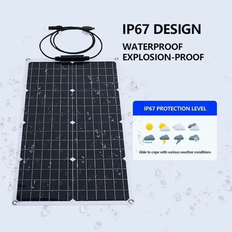 6000W Solar Panel Inverter Kit Solar Controller Waterpfoof Camping Solar Power 110V-220V Generation Intelligent Charging Board