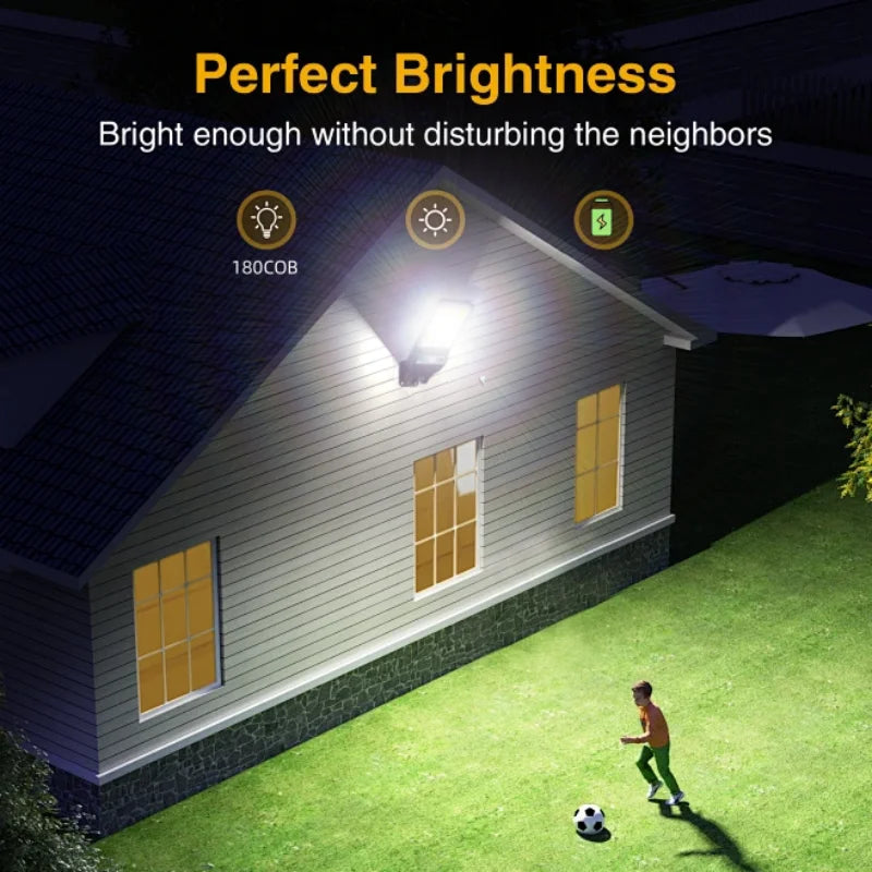 2025 350000LM Outdoor Solar Lights Motion Sensor Solar Waterproof Security Wall Lighting Garden Wall Courtyard Path Lighting
