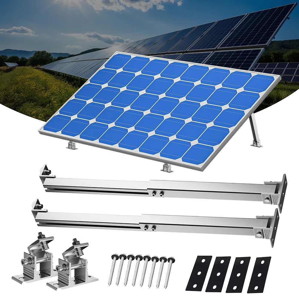 Solar Panel Foot Mount Adjustable Solar Panel Bracket 15-30 Degrees Solar Panel Mount Bracket Support Kit For RV Roof Boat