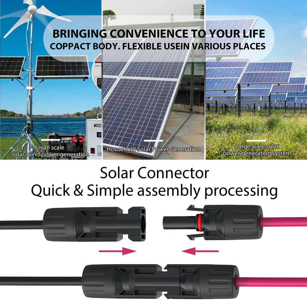 Solar to XT60 extension cable 12AWG 30A solar connector to XT60 adapter cable suitable for solar panel to portable power station