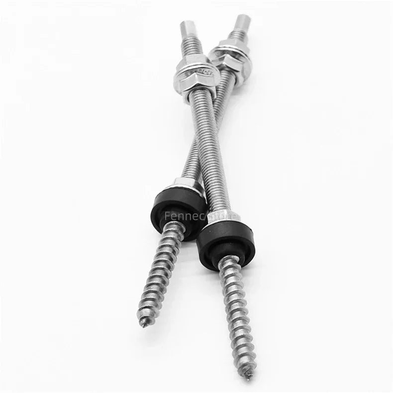Solar Hanger Bolts Solar Panel Roof Mounting Screws 4/6pcs M10 Solar Accessories Photovoltaic Roof Bracket 304 Stainless Steel