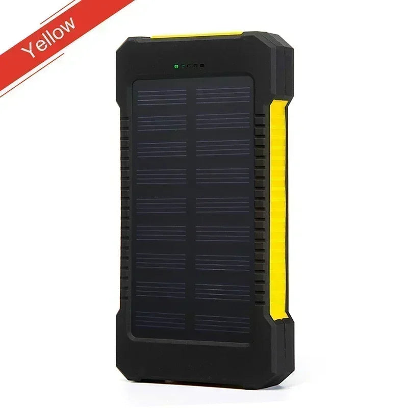 Solar Power Bank 100000mAh External Battery Portable Charger Waterproof Power Bank with SOS Flashlight for IPhone Xiaomi Huawei