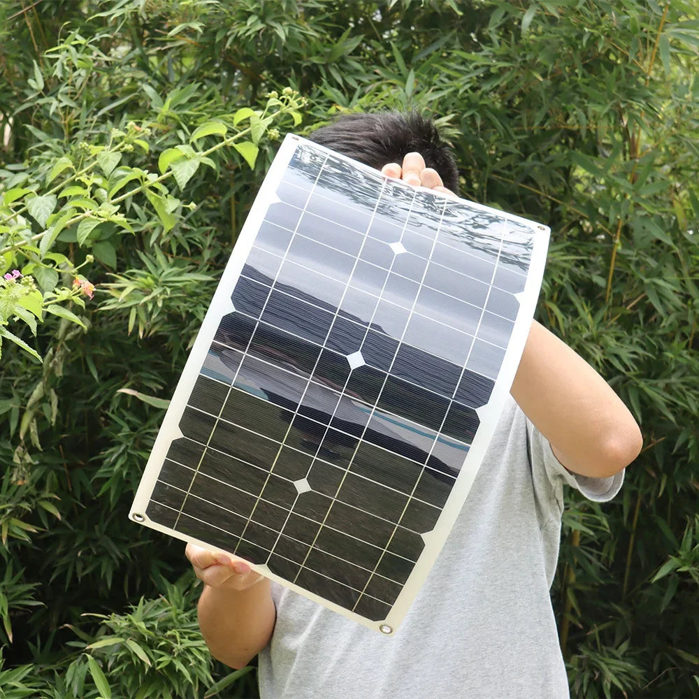 600W Solar Panel 12V Solar Kit Flexible Portable With 100A Controller Suitable For Home Outdoor Camping Mobile RV Solar Charger