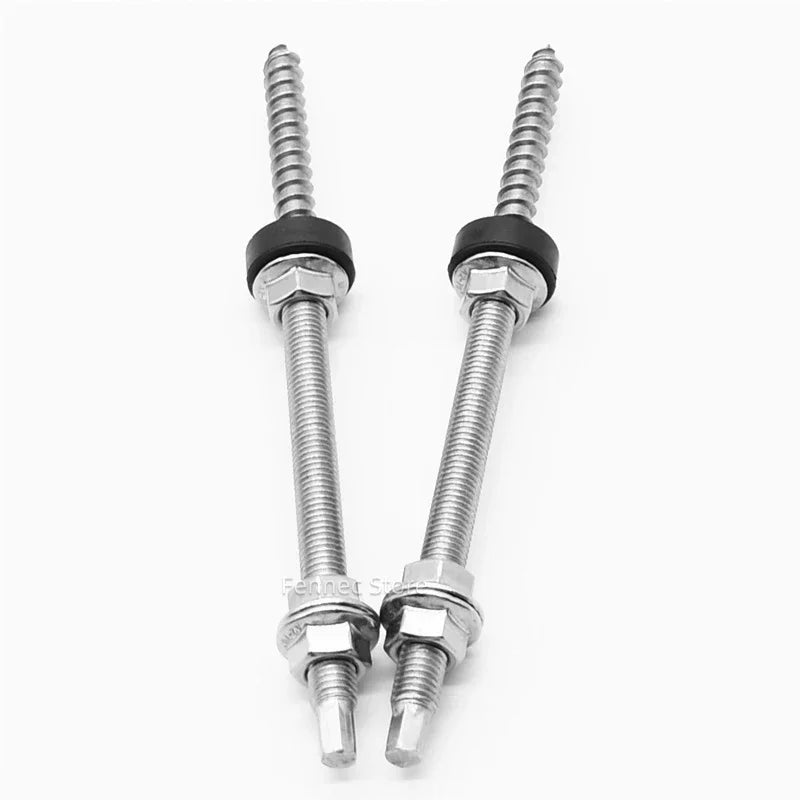 Solar Hanger Bolts Solar Panel Roof Mounting Screws 4/6pcs M10 Solar Accessories Photovoltaic Roof Bracket 304 Stainless Steel